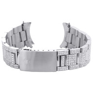 Mens Custom Diamond Oyster Watch Band to Fit 36mm Rolex DateJust Case 7.10 CT.