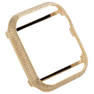 Apple Watch Series 4 Yellow Stainless Steel 44mm Sport Real Diamond Case 1.50 CT