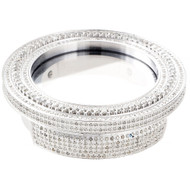 New Mens I Gucci White Diamond Watch Casing 4.24 Ct. Flat Prong Bezel YA114202