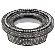 New Mens Black I Gucci Digital White Diamond Watch Casing 4.46 Ct. YA114207