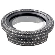 New Mens I Gucci White and Black Diamond Watch Casing 3 Ct. YA114207 Domed Bezel