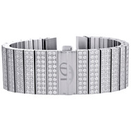 Joe Rodeo JoJo 10 Rows of White Cubic Zirconia CZ Watch Band Fits Only 24mm Lugs