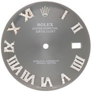 Dark Rhodium Dial Diamond Roman Numeral to Fit Datejust II Rolex 41mm Models 1/2 CT.