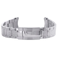 Mens Rolex Custom Oyster Diamond Pave Watch Band Fits 41mm DateJust II 6.13 CT.