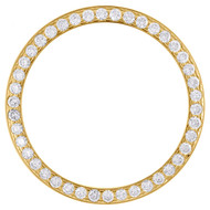 Solid Yellow Gold Beadset Diamond Bezel For 36mm Rolex DateJust Day-Date 2.19 CT
