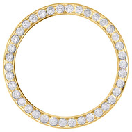 14K Yellow Gold Rolex DateJust 36 Bead Set Diamond Bezel Fits 36mm Watch 2.66 CT