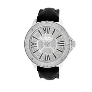 Men's Ice Mania IM3081 Genuine Diamond Illusion Dial Black Marker Watch 0.08 CT.