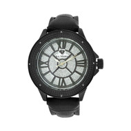 Men's Ice Mania IM3083 Genuine Diamond Illusion Dial Black PVD Watch 0.08 CT.