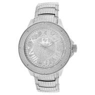 Men's Ice Mania IM3504MI Genuine Diamond Illusion Dial Watch Metal Band 0.08 CT.