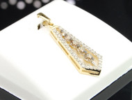 14K LADIES YELLOW GOLD CHAMPAGNE BROWN DIAMOND JOURNEY PENDANT CHARM NECKLACE