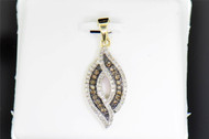 Cognac Diamond Swivel Pendant 10K Yellow Gold .30 CT. Charm