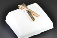 Brown Diamond Ribbon Designer Pendant 14K Rose Gold 0.50 CT Awareness Charm