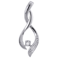 Solitaire Open Infinity Design Diamond Pendant Gold Charm 0.05 CT.