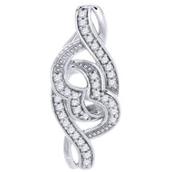 Diamond Designer Pendant Ladies 10K Yellow Gold Round Cut Fashion Charm 0.12 Ct.