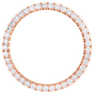 10K Rose Gold Diamond Watch Bezel For DateJust 41 Everose # 126331 Rolex 3.20 CT