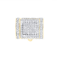 10K Yellow Gold 8mm Diamond Box Clasp Lock Miami Cuban Chain / Bracelet 1/3 CT.