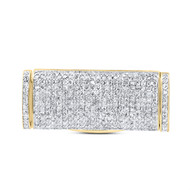 10K Yellow Gold 10mm Diamond Box Clasp Lock Miami Cuban Chain / Bracelet 7/8 CT.