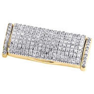 10K Yellow Gold 9mm Diamond Box Clasp Lock Miami Cuban Chain / Bracelet 5/8 CT.