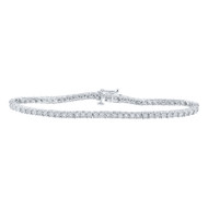 925 Sterling Silver Diamond Unisex 4mm Fanuk 1 Row Tennis Bracelet 1/2 CT | 8"