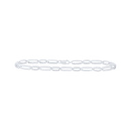 Sterling Silver Diamond Women's 4mm Open Oval Link Tennis Bracelet 1/5 CT | 7"