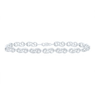 925 Sterling Silver Diamond 5mm Swirling Infinity Tennis Bracelet 1/3 CT | 7"