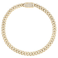 10K Yellow Gold Genuine Diamond Unisex 4mm Miami Cuban Link 7" Bracelet 1.95 CT