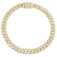 10K Yellow Gold Genuine Diamond Unisex 6mm Miami Cuban Link 7" Bracelet 2.75 CT