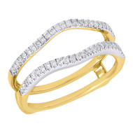 14K Yellow Gold Diamond Solitaire Engagement Ring Wrap Ladies Enhancer 0.25 Ct.