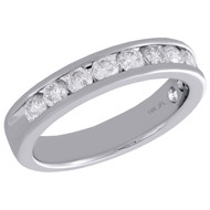 14K White Gold Channel Set Diamond Ladies Wedding Band Anniversary Ring 1 Ct