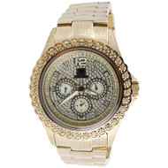 Mens Diamond Watch Ice Time Bling Jojo Jojino Joe Rodeo Illusion Band 0.25 Ctw.