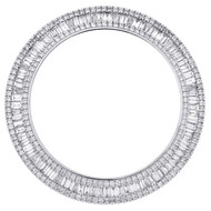 Custom 3 Row Baguette Diamond Bezel For Rolex DateJust Fits 36mm Watch 3.25 CT.