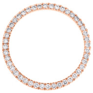 10K Rose Gold Custom U-Cut Diamond Bezel Fits Rolex Day-Date 36mm Watch 1.95 CT.