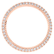 10K Rose Gold U-Cut Fluted Diamond Bezel Fits Rolex Day-Date 36mm Watch 1.35 CT.