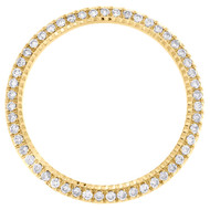 10K Yellow Gold U-Cut Fluted Diamond Bezel For Rolex Day-Date 36mm Watch 1.30 CT