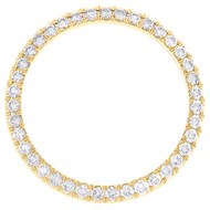 10K Yellow Gold Custom U-Cut Diamond Bezel For Rolex Day-Date 36mm Watch 2.55 CT