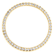 10K Yellow Gold Custom U-Cut Diamond Bezel For Rolex Day-Date 36mm Watch 1.30 CT