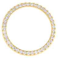 10K Yellow Gold Custom U-Cut Diamond Bezel For Rolex Day-Date 36mm Watch 2.10 CT