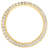 10K Yellow Gold U-Cut Fluted Diamond Bezel For Rolex Day-Date 36mm Watch 2.20 CT