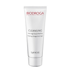 Skin Type: All 

Biodroga Anti-Age Facial Peeling Description: 
Biodroga Anti-Age Facial Peeling contains rounded peeling granules to free skin from dirt and horny flakes leaving skin clean and refined. The massaging effect reinforces skin's microcirculation, improves blood circulation and firms facial contours. Biodroga Anti-Age Facial Peeling is formulated with vitamin E acetate and conditioning components to improve skin's suppleness for a fresh, clear complexion. 

Biodroga Anti-Age Facial Peeling Features and Benefits:
Cleanses and improves skin.
Improves blood circulation.
Exfoliates.
Provides Vitamin E for a supple complexion.
How To Use Biodroga Anti-Age Facial Peeling: 
Using circular motion, massage Biodroga Anti-Age Facial Peeling onto moist skin. Remove with tepid water. 

Biodroga Anti-Age Facial Peeling Ingredients: 
Caprylic/Capric Triglyceride, Decyl Oleare, Squalane, Glycerin, Olive Oil Decyl Esters, Water (Aqua), Sucrose Laurate, Sucrose Stearate, Jojoba (Simmondsia Chinensis) Butter, Hydrogenated Jojoba Oil, Tocopheryl Acetate, Soualene, Soybean (Glycine Soja) Oil, Jojoba (simmondsia Chinensis) Seed Oil, Dextrin Palmitate, Phenoxyethanol, Fragrance (Parfum), Cinnamal, Citral, Limonene, Sodium Hyaluronate, Sodium Hyaluronate, Lithospermum Erythrorhizon Root Extract, Alcohol, Tocopherol, Benzyl alcohol, Potassium Sorbate, Citric Acid, Ascorbyl Palmitate, Ascorbic Acid.