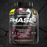 MuscleTech Phase8 is a premium blended protein formula that feeds your muscles for 8 hours. Each scoop contains an impressive 26-gram blend of milk-derived proteins that supplies a sustained-release of amino acids.