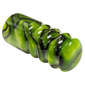 Round Pump Handle - Pearl Green Black Swirl