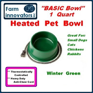 Heated Pet Dog & Cat Water Bowl for Small Pets--1 quart
