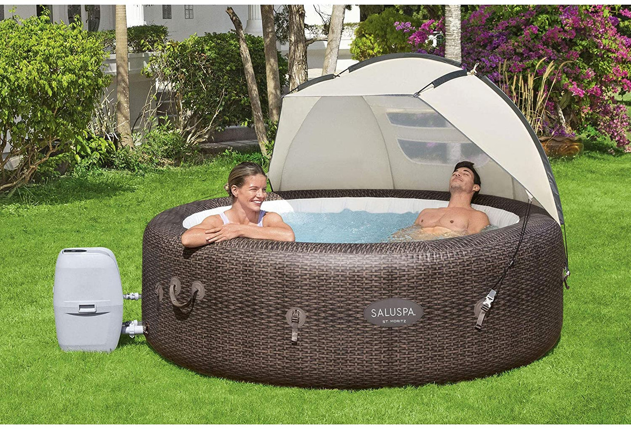 irregular defecto violín Bestway Coleman Lay-Z Spa SaluSpa Hot Tub Windproof Sun Shade Canopy  Attachment - River Country LLC