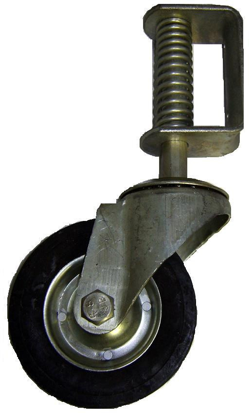 Gate Support Wheel 6 Swivel Spring Loaded For Chain Link Fence Gates
