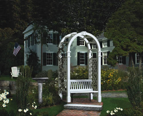Vinyl Arbor Garden Seat - Fence-Material
