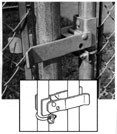 Walk Gate Latch Strong Arm - Commercial Galvanized & Black