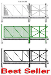 Cantilever Gate Chain Link Fence Slide Gate KIT for self welding, with Cantilever Rollers . 