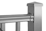 Aluminum Deck Railing -4000, PREMIUM 3 ft high x 6 ft wide Section, Porch Railing