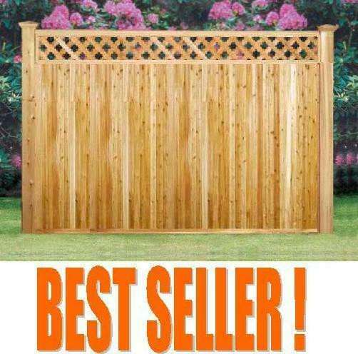6x8 Wood Fence Panels Wholesale With Lattice Topper