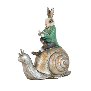 Easter Town Bunny on Snail